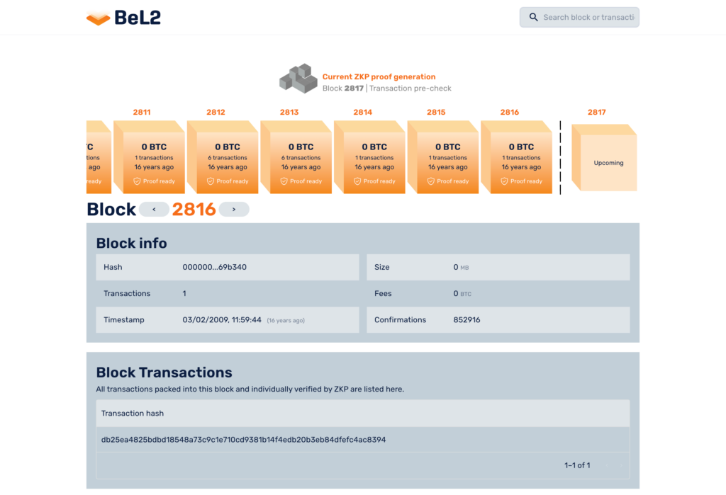 ZKP Block Explorer